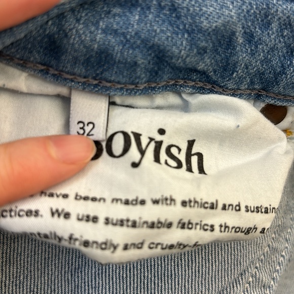 Boyish The Brady La Porta High Rise Crop Flare Jeans Size 32 - Picture 13 of 13